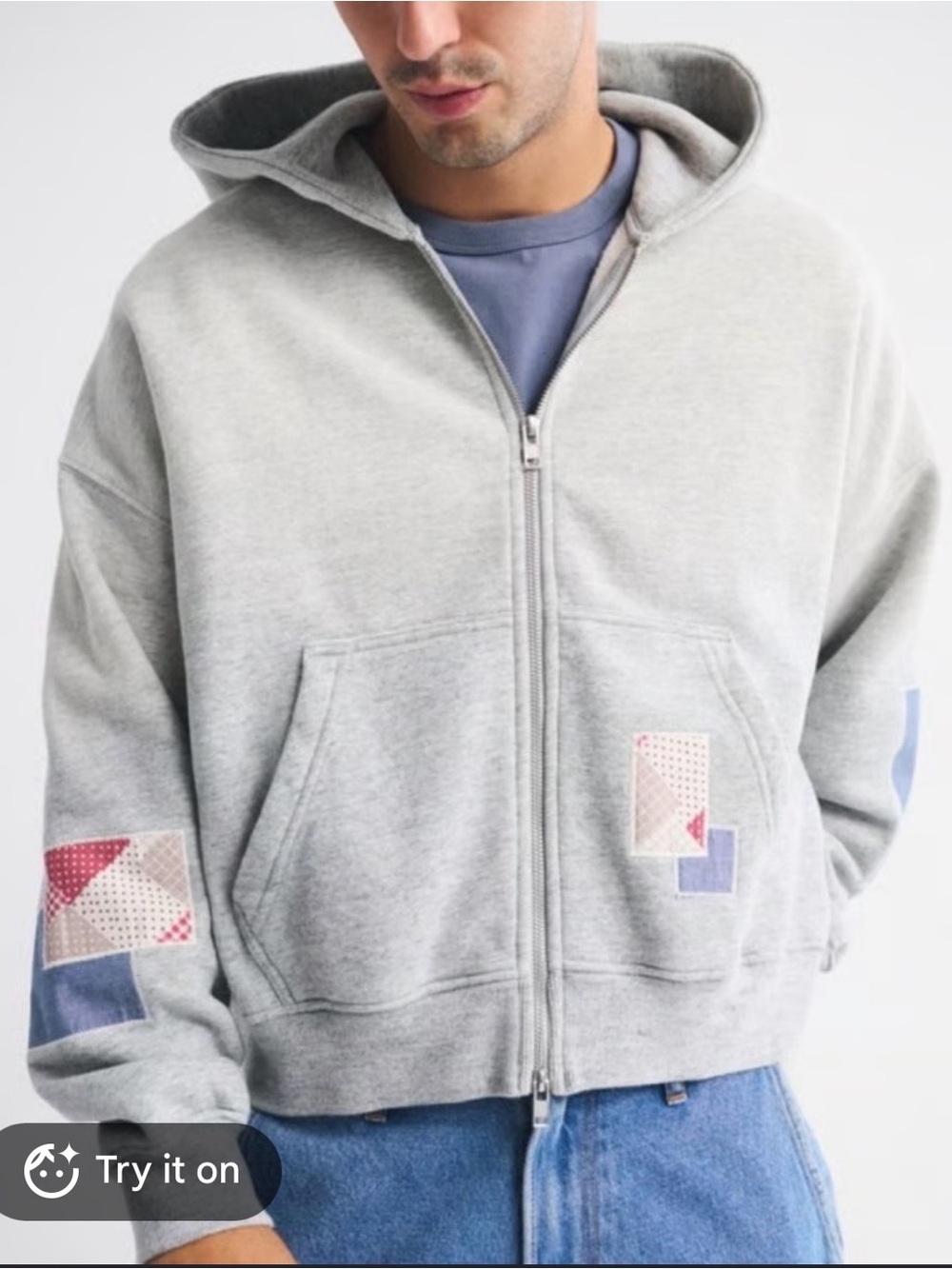 NWT Abercrombie & Fitch Cropped Zip Up Hoodie